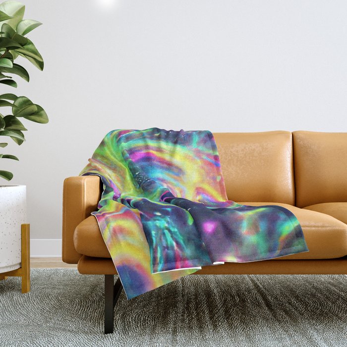 Neon Galaxy Throw Blanket