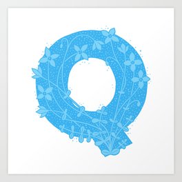 Q is for Quaker Ladies Art Print