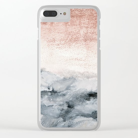 pastel landscape Clear iPhone Case