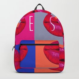 besame Backpack | Graphicdesign, Digital, Pop Art, Besame, Pattern, Typography, Lips 