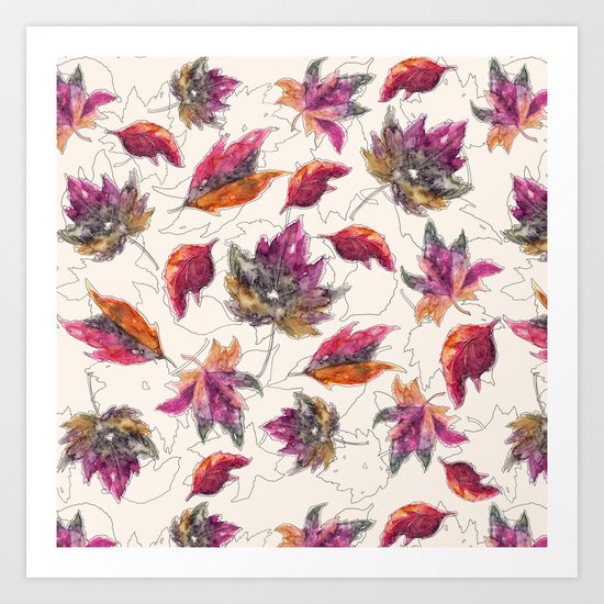 Maple Pattern Art Print