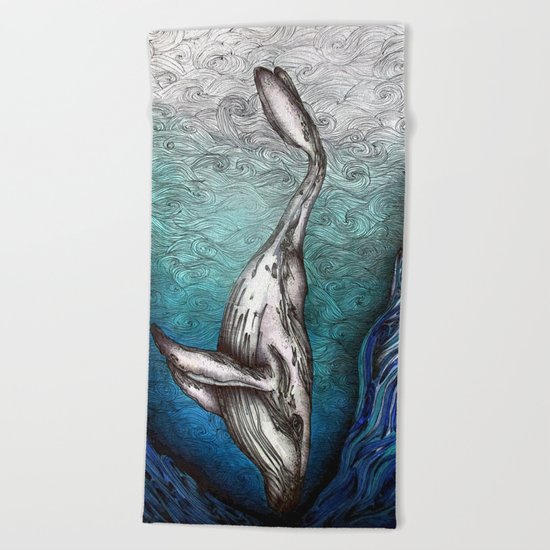 Into the Darkest Depths Beach Towel