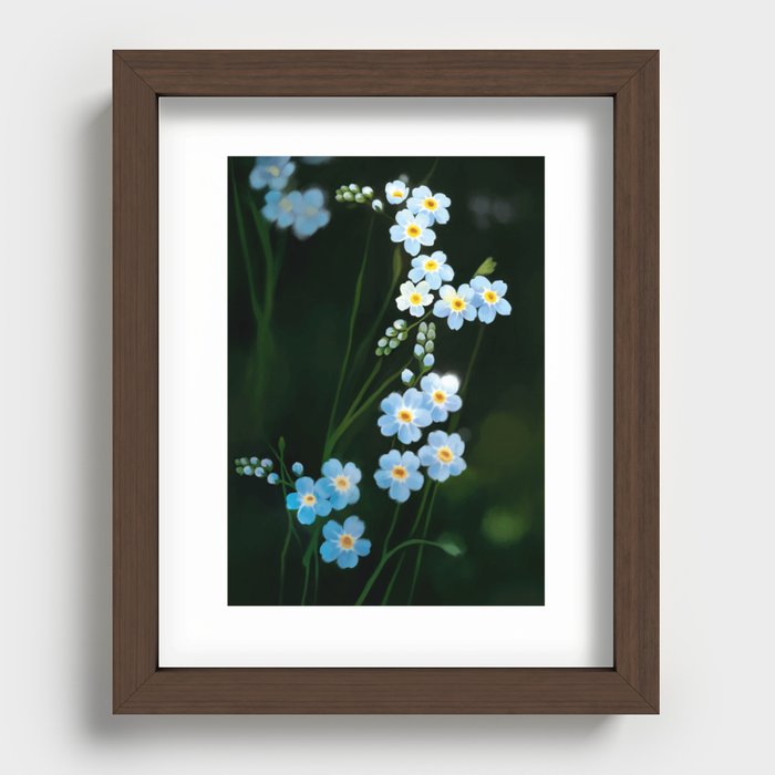 Forget Me Not Recessed Framed Print