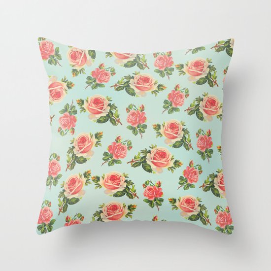 LONGING FOR SPRING- FLORAL PATTERN Throw Pillow
