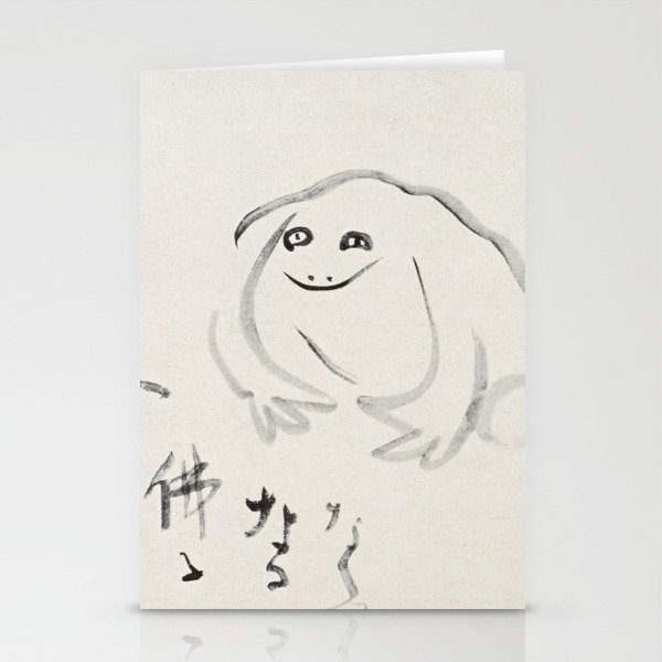 The Meditating Frog, Sengai Gibon Japanese Art Stationery Cards