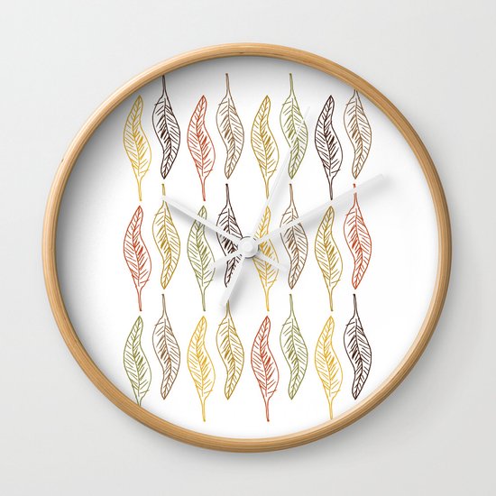 Autumn Leaves Wall Clock
