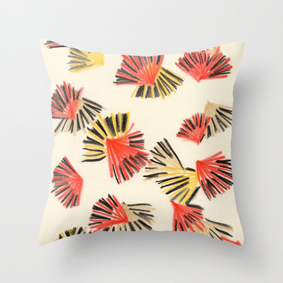 Starburst in Flame Throw Pillow