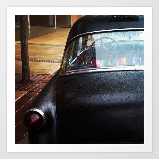 A car that says who cares and we’re gonna make right, at the same time. Art Print