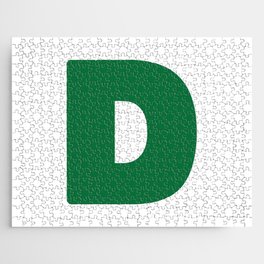 D (Olive & White Letter) Jigsaw Puzzle