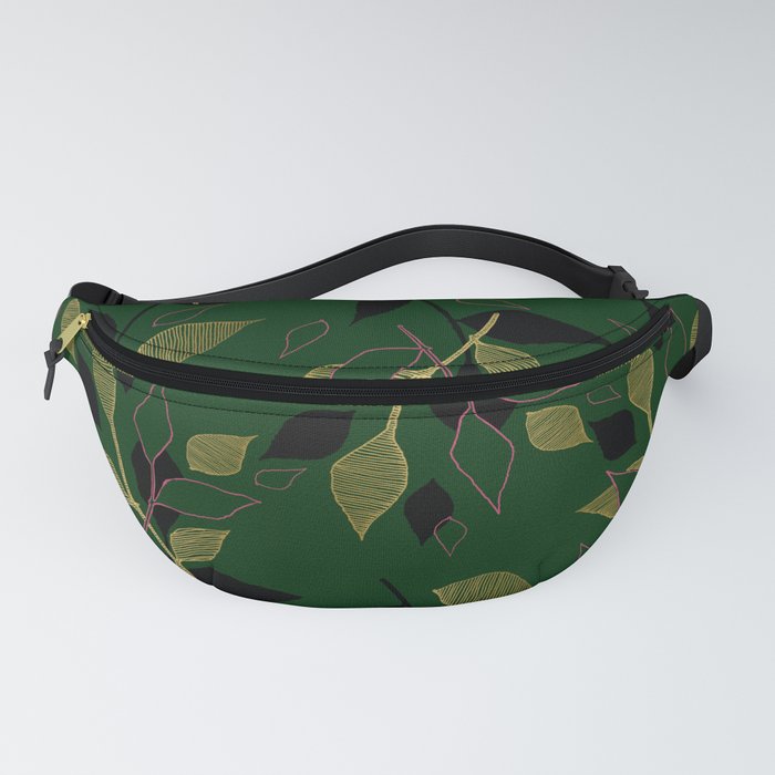 Green, Gold, and a touch of Pink Foliage Fanny Pack