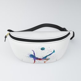 Woman soccer player 08 in watercolor Fanny Pack
