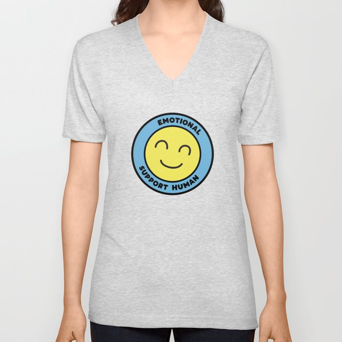 Emotional Support Human V Neck T Shirt