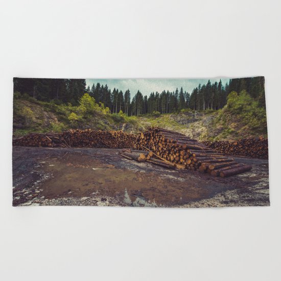 Logs Beach Towel