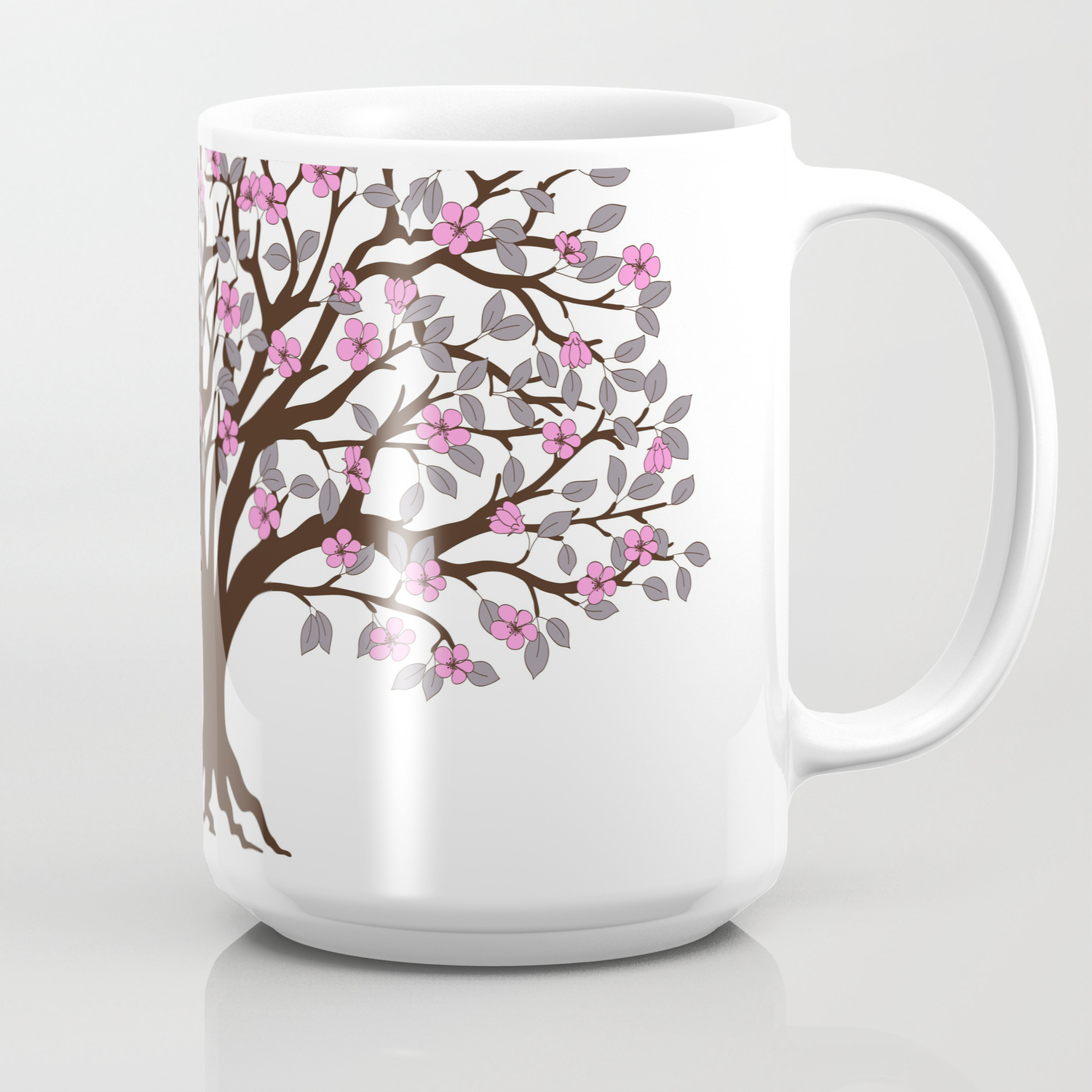 Apple Tree With Pink Blossom On The White Background Coffee Mug By Alinanovikova Society6