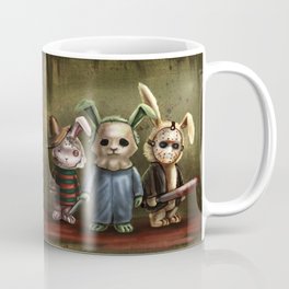 Horror Bunnies - Parody of Jason, Freddy and Michael Myers Coffee Mug