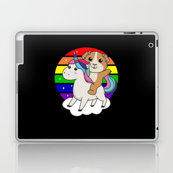Guinea Pig Unicorn Rainbow Animals Unicorns Laptop & iPad Skin