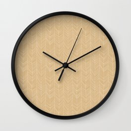 Wabi-Sabi Neutral Tan And White Wall Clock