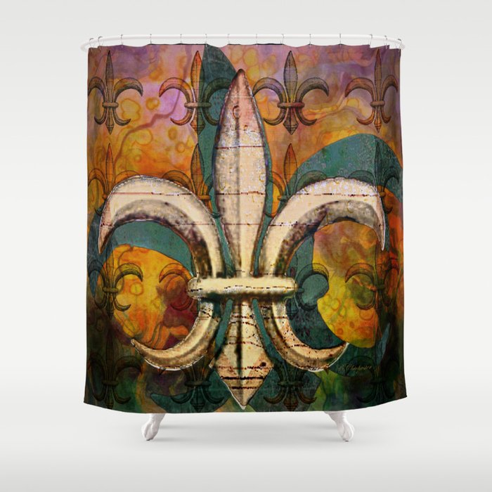 Patricia S Fleur De Lis Shower Curtain By Barbarachichester Society6