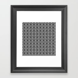 Light Grey and Black Ornamental Arabic Pattern Framed Art Print