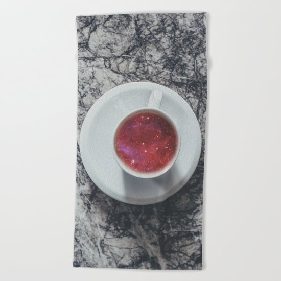 COFFEE PORTAL TO THE UNIVERSE Beach Towel