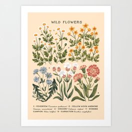 Wild Flowers ~ vol4. ~ light  Art Print