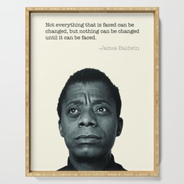 James Baldwin Print  Serving Tray