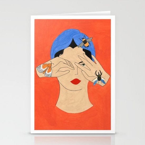 Insects & Turban Stationery Cards
