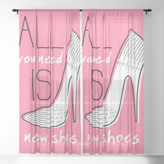 Girly Shoes #grl Sheer Curtain by anutu 
