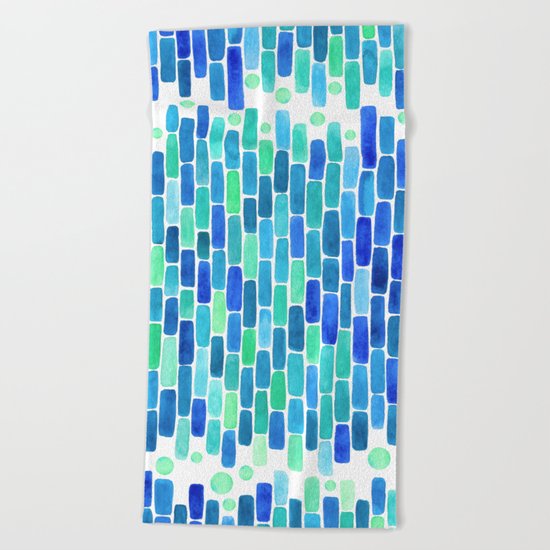 Water Mosaic Beach Towel