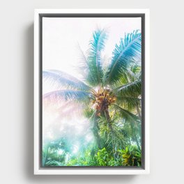 Mexican Palm Tree Vibes #1 #tropical #wall #art #society6 Framed Canvas