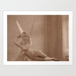 Psyche Revived by Cupid's Kiss Art Print