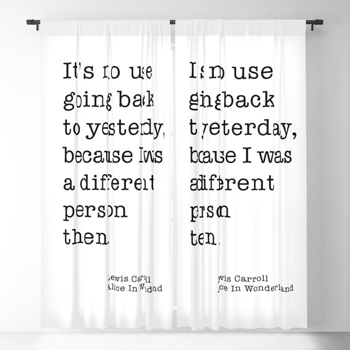 Different Person quote - Typewriter Quote Blackout Curtain