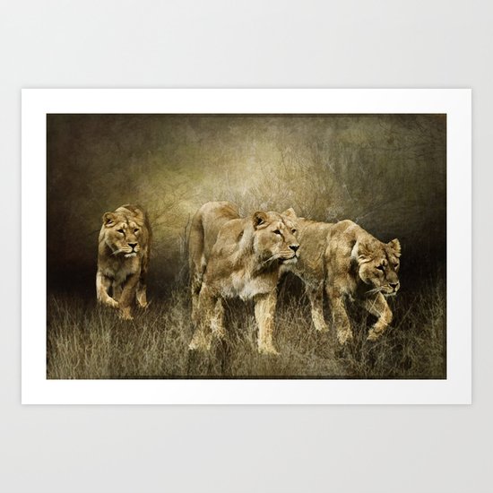 Following the Herd Art Print