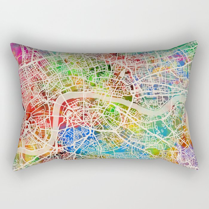 London England Street Map Rectangular Pillow