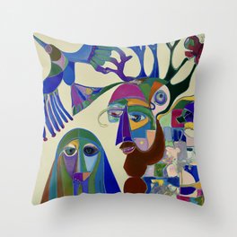 The Art of Many Blessings Throw Pillow