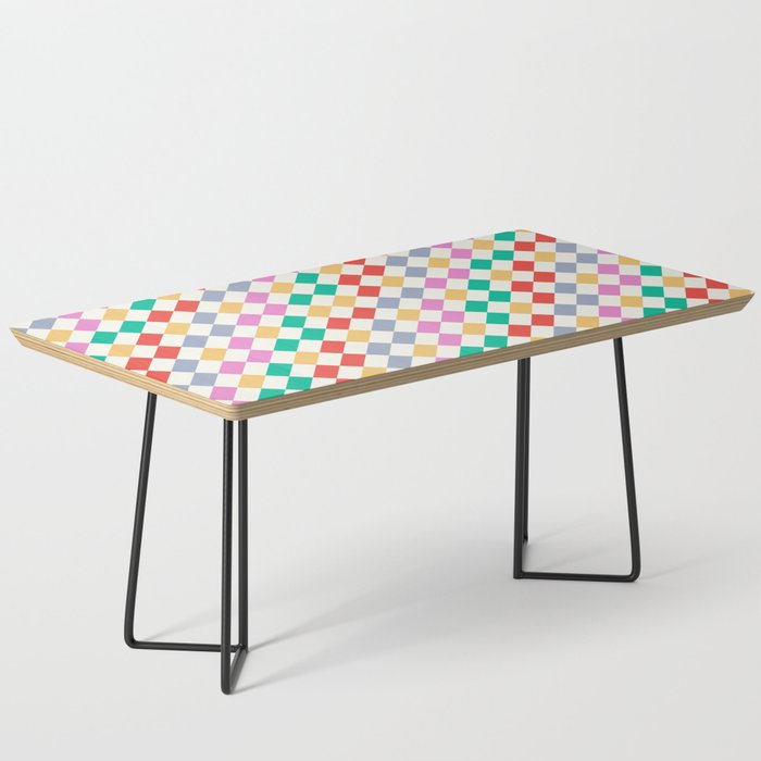 Tilted Funky Checker Pattern Coffee Table