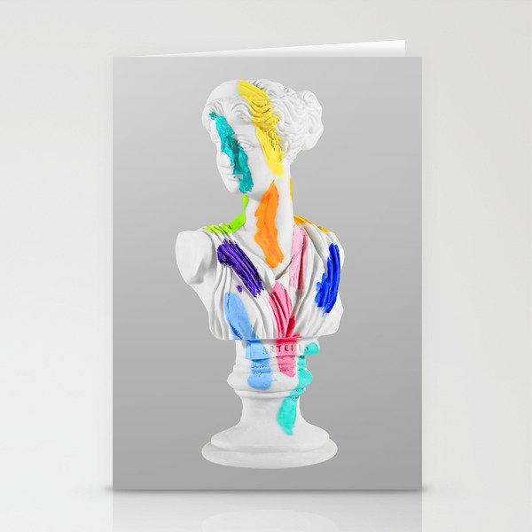 A Grecian Bust With Color Tests Stationery Cards