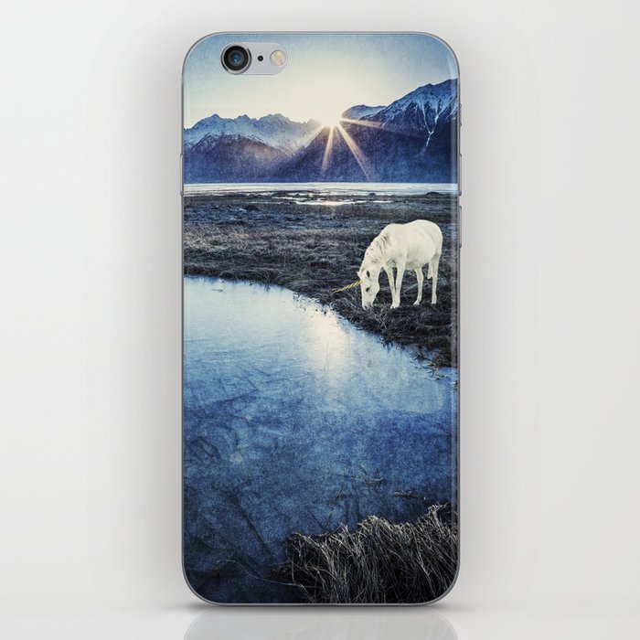 Unicorn in Winter iPhone Skin