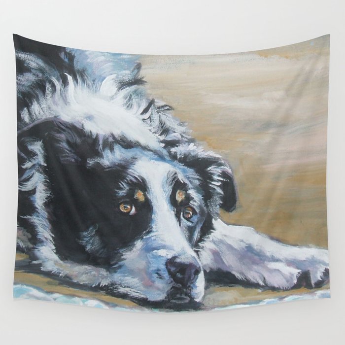 Border Collie Dog Portrait Art From An Original Painting By L A