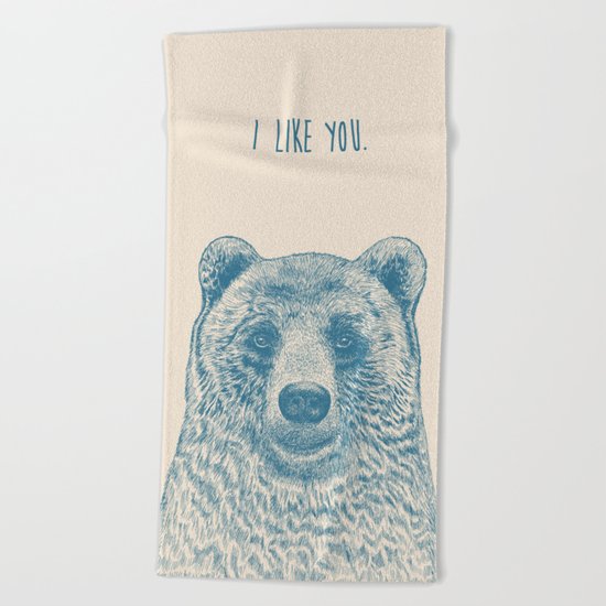 Bear (Ivory) Beach Towel