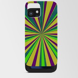 Violet Yellow Green Rays iPhone Card Case