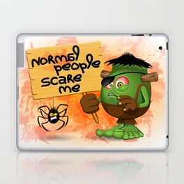 'Normal People Scare Me' Humorous Frankenstein Character Laptop & iPad Skin