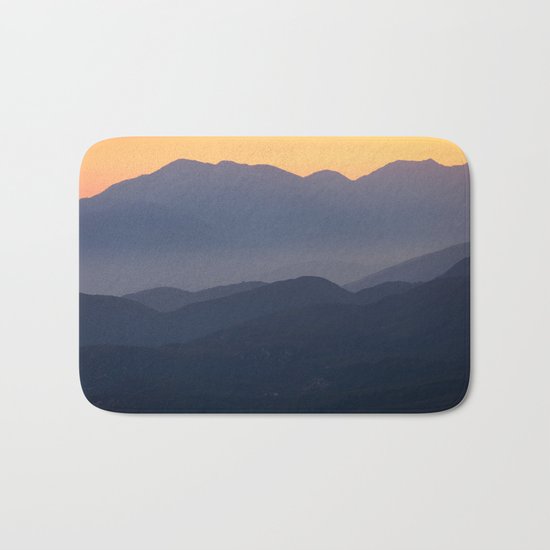 Mountain Sunset (Big Bear Lake, California) Bath Mat