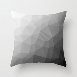 LOWPOLY BLACK AND WHITE Throw Pillow