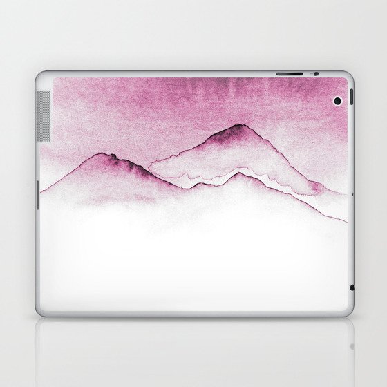 Pink Sky Mountains Laptop & iPad Skin