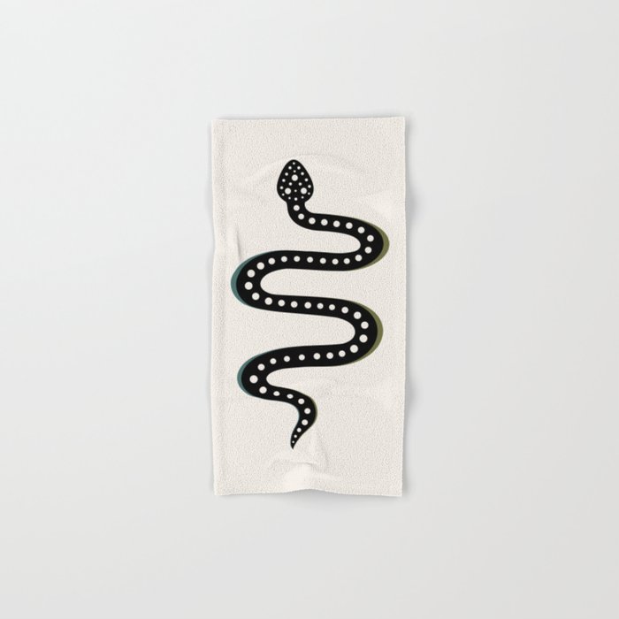 Minimal Snake - Black Hand & Bath Towel