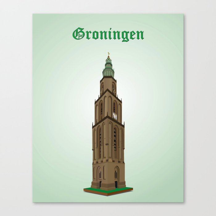 Groningen - Isometric Martini tower Canvas Print