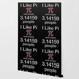 I Like Pi And Maybe 3.14159 People, Fun Math Humor Maroon Symbol Wallpaper