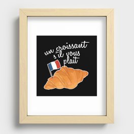 Un Croissant Sil Vous Plait -French Food Recessed Framed Print