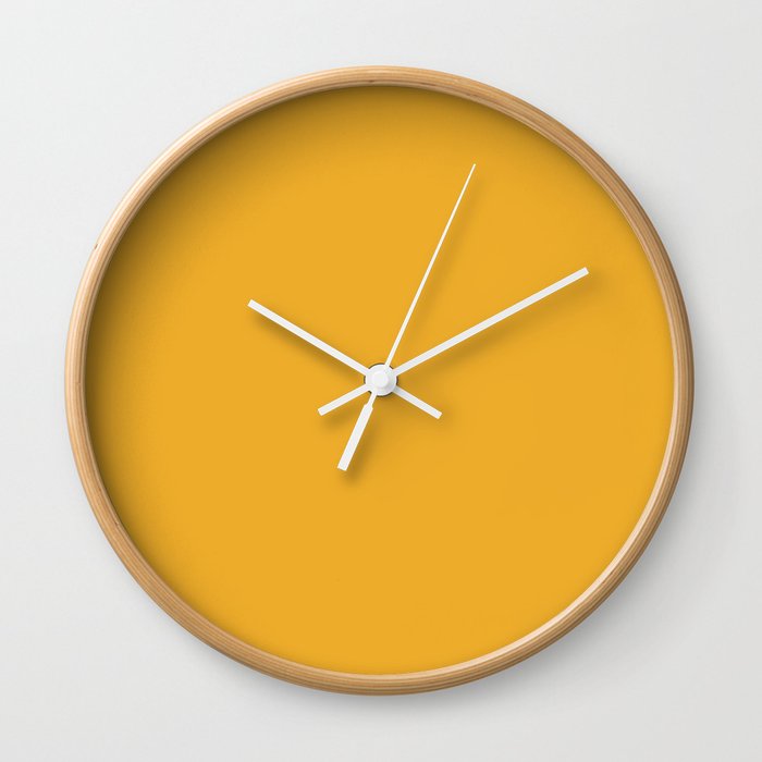 Bright Golden Yellow Pairs Coloro Mellow Yellow 034-70-33 / Accent Shade / Hue / All One Colour Wall Clock